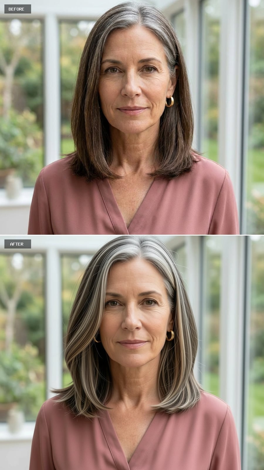 Grown-Out Gray With Chunky Highlights Is the Color Colorists Keep Recommending First