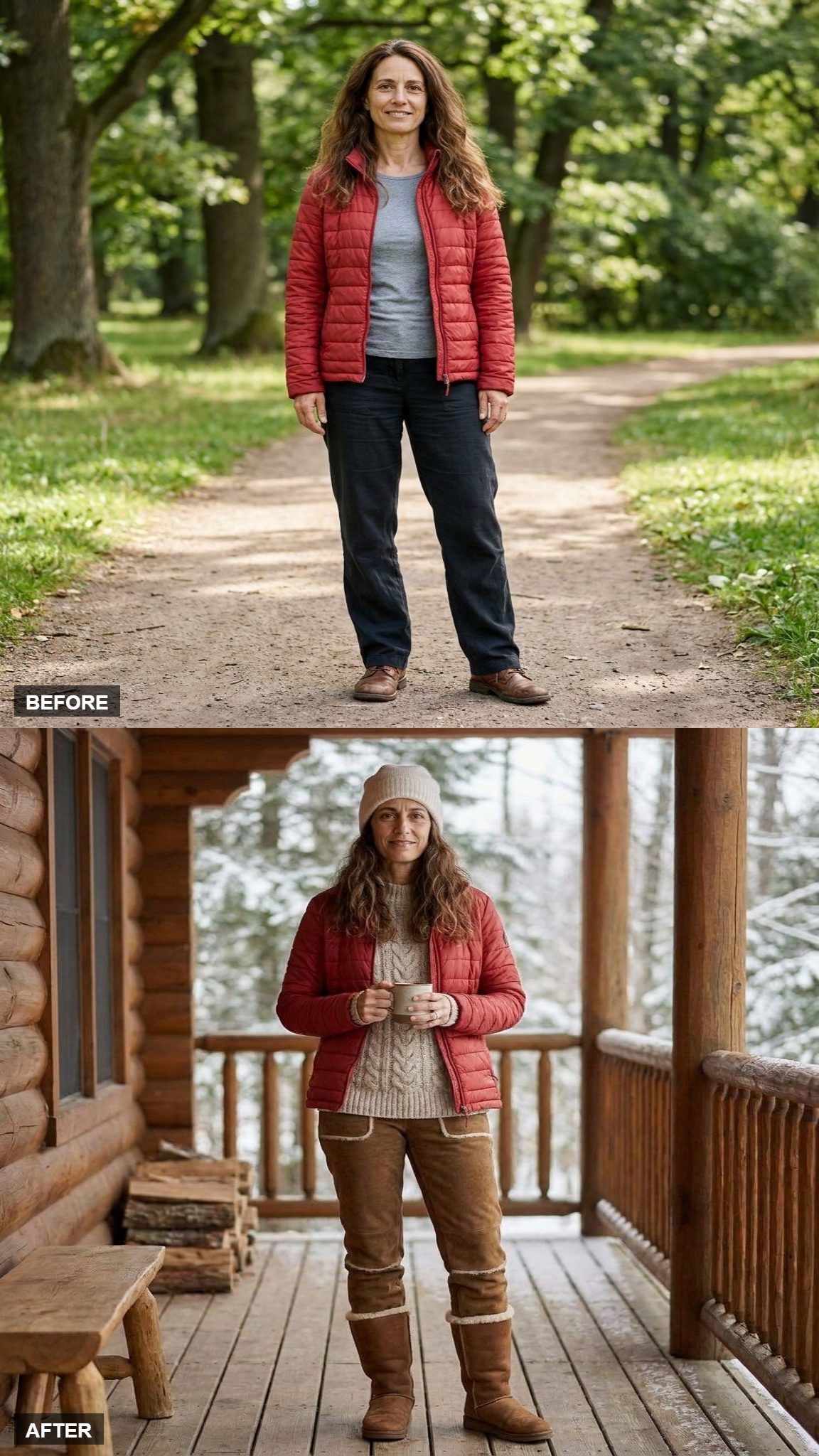 Cozy Cabin Layers With Cable Knit and Shearling