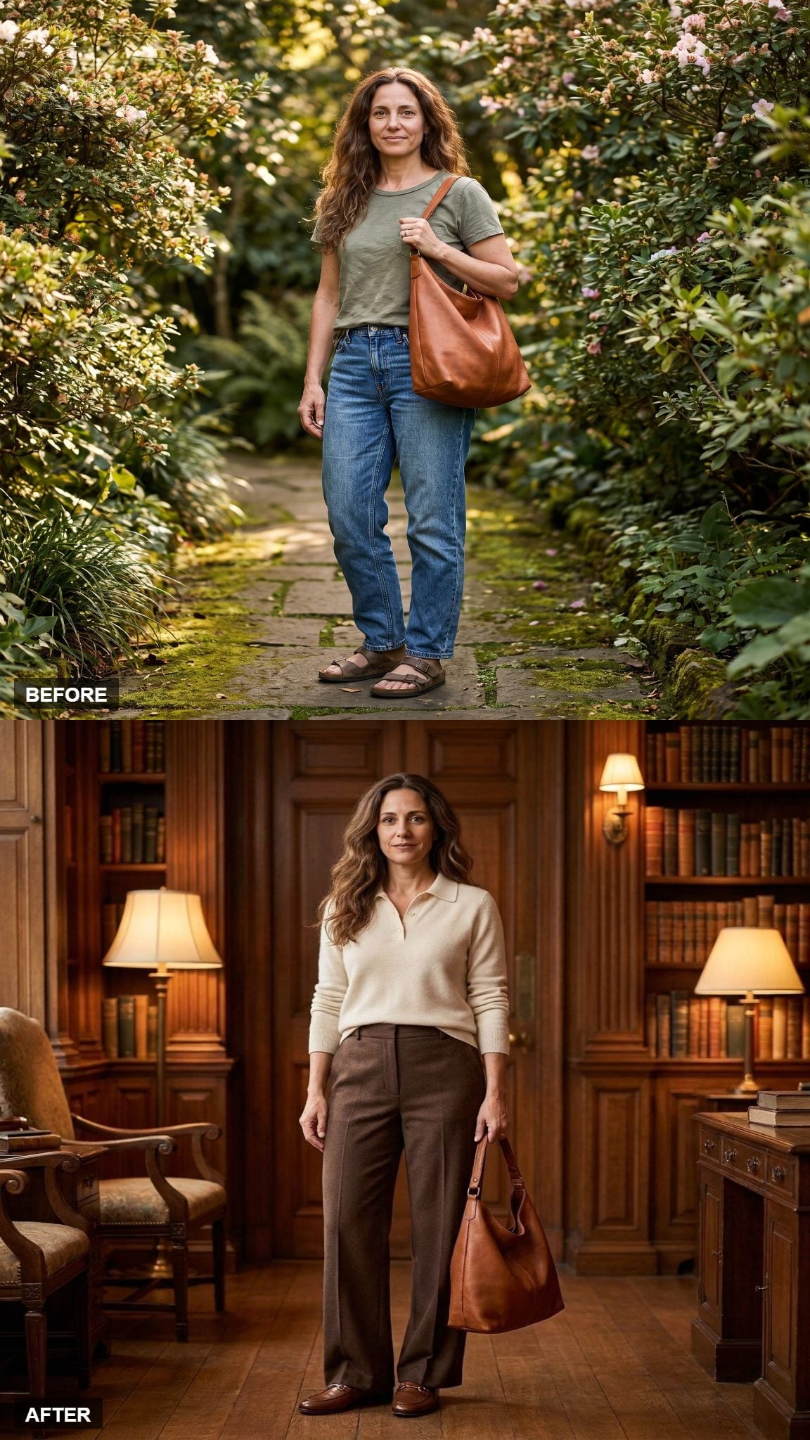 Cream Cashmere Polo and Chocolate Wool, the Depth-Charge Neutral