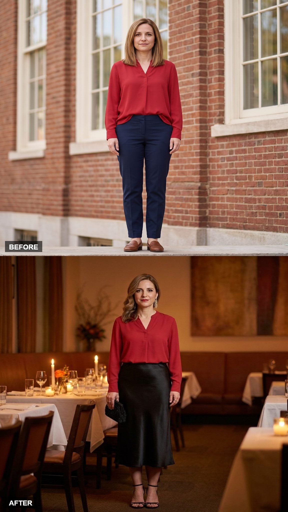 Evening Drama with a Slip Skirt and Statement Heels