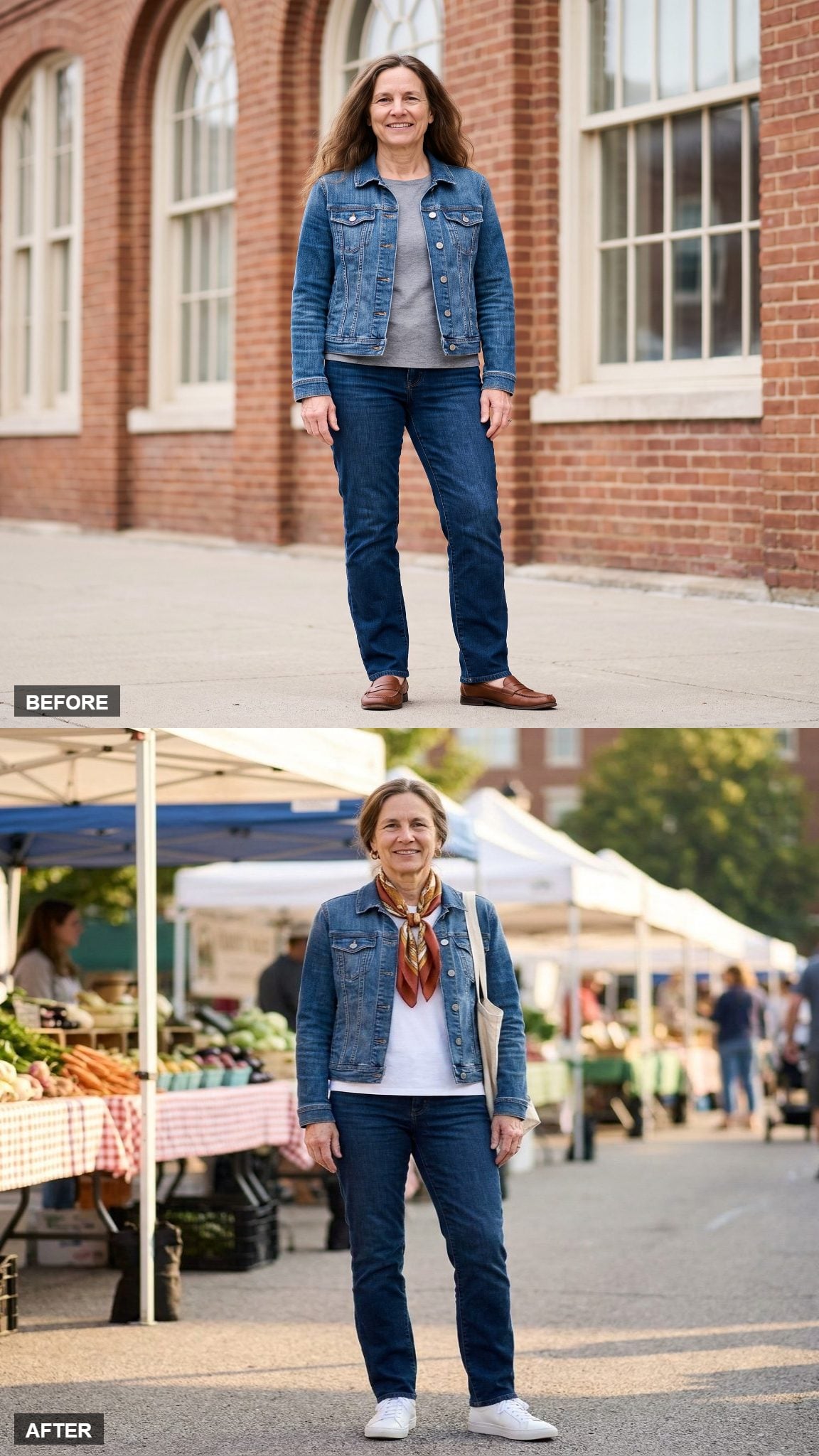 Farmer's Market Saturday with a Silk Scarf Twist