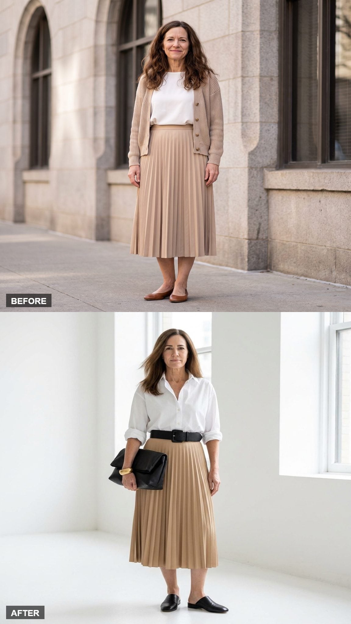 Gallery Afternoon in a Structured White Shirt