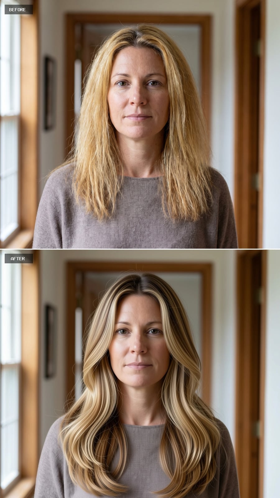 Face-Framing Balayage Over Long Layers