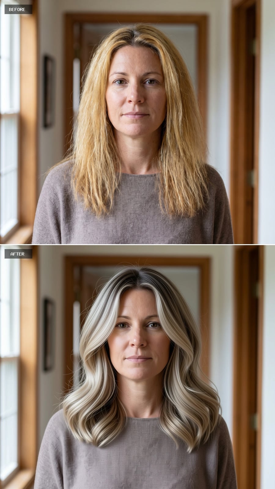 Soft Ash Balayage With a Seamless Root Shadow