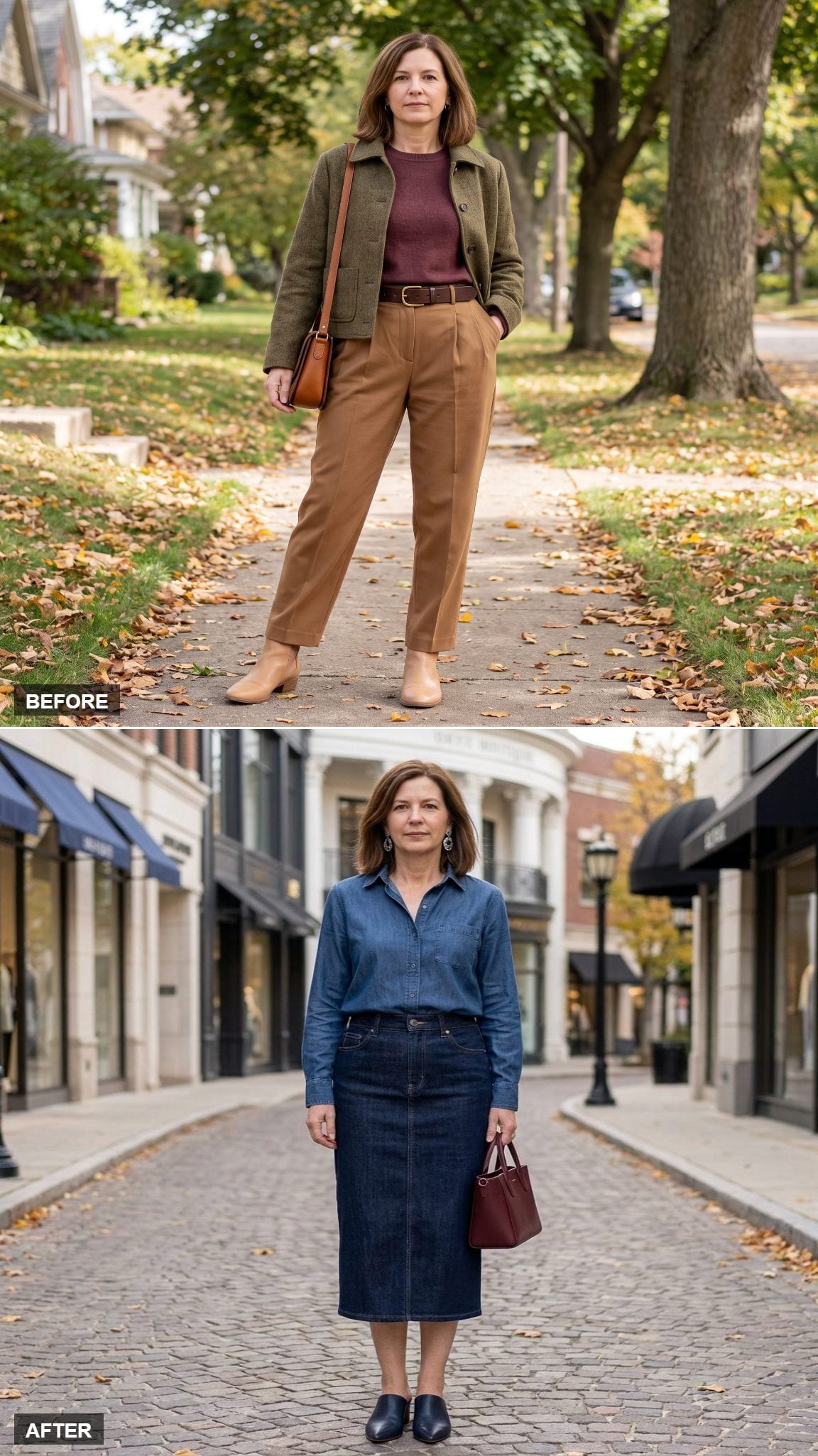 Ink Denim on Dark Indigo: The Tonal Column That Makes a Short Waist Irrelevant