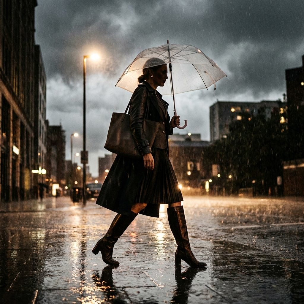 Knee-High Boots With a Skirt (Too Casual for the Office, Apparently)