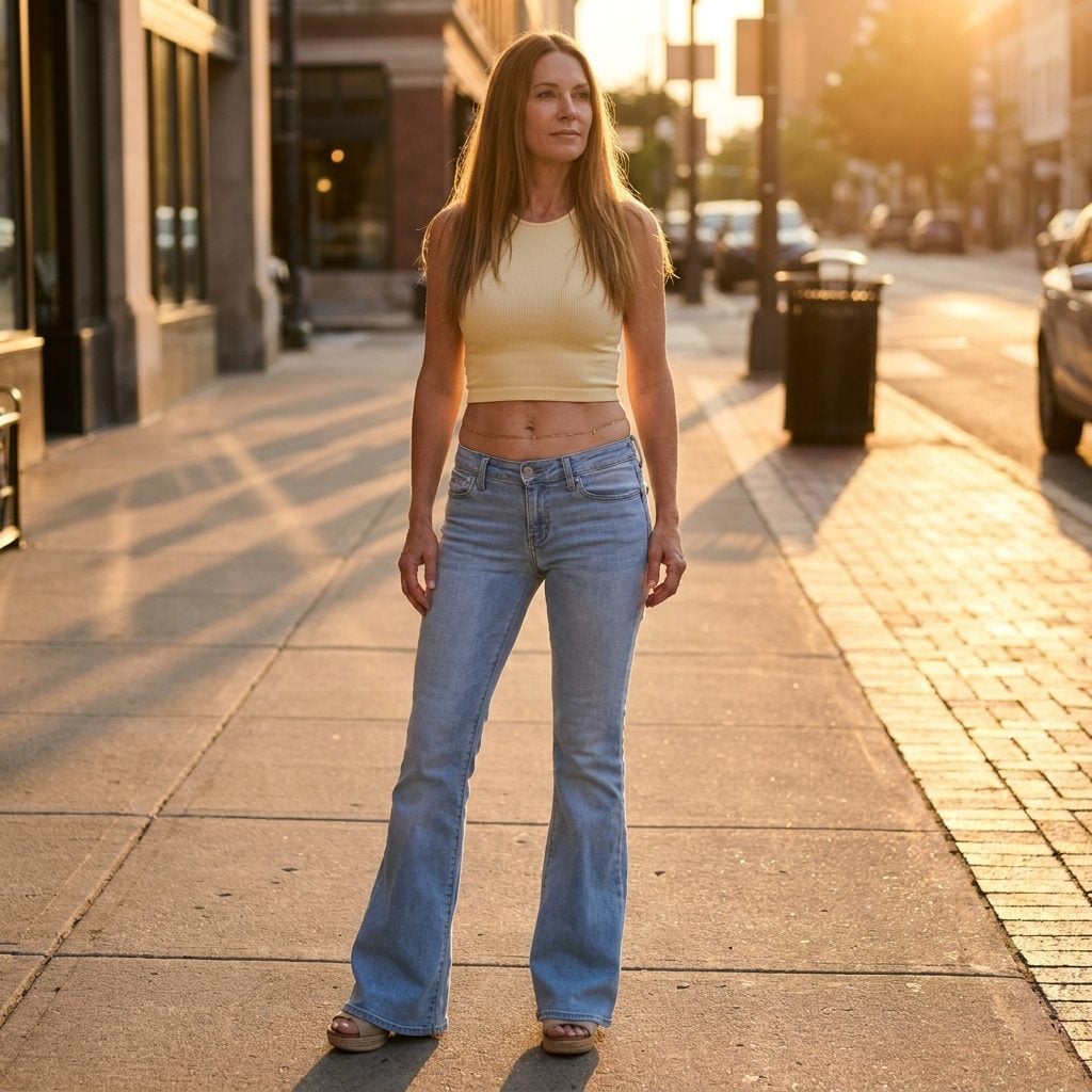 Late-'90s Low-Rise Flared Hip-Huggers
