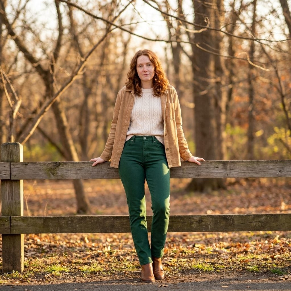 Overdyed Forest-Green Jeans