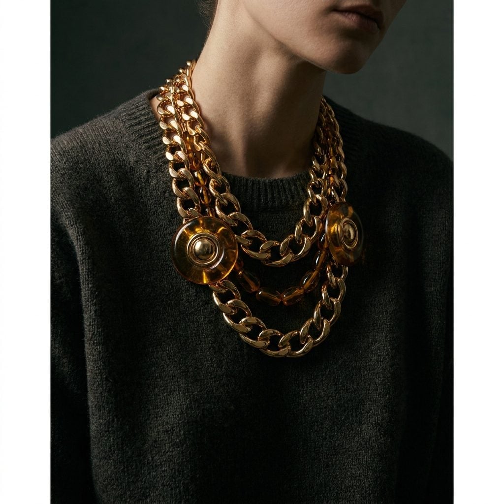 Oversized Costume Jewelry Overpowering the Restraint