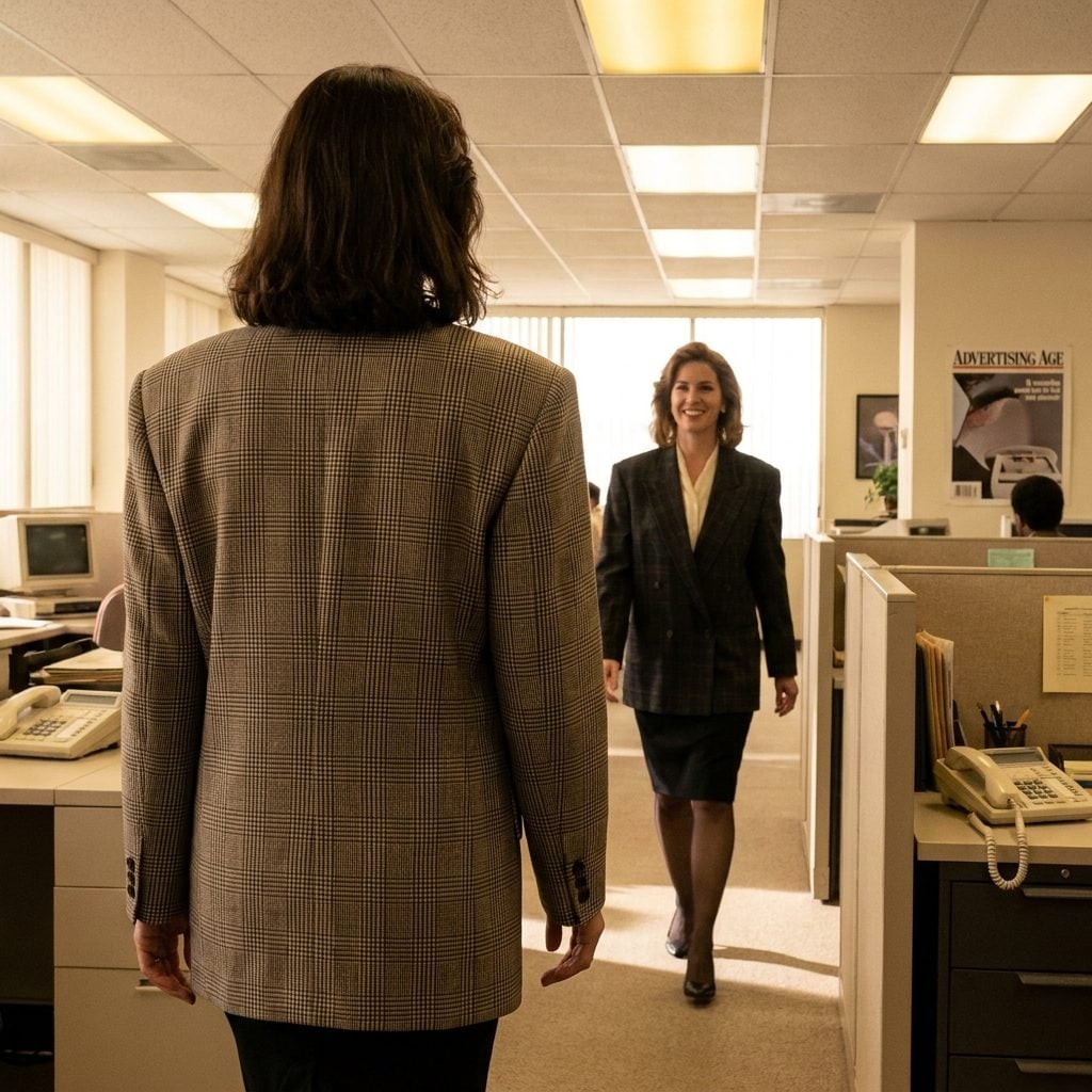 The Oversized Plaid Blazer Every Woman in Advertising Owned