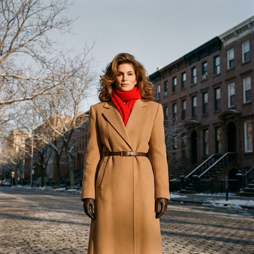 Padded-Shoulder Coats Worn Nipped With a Skinny Belt