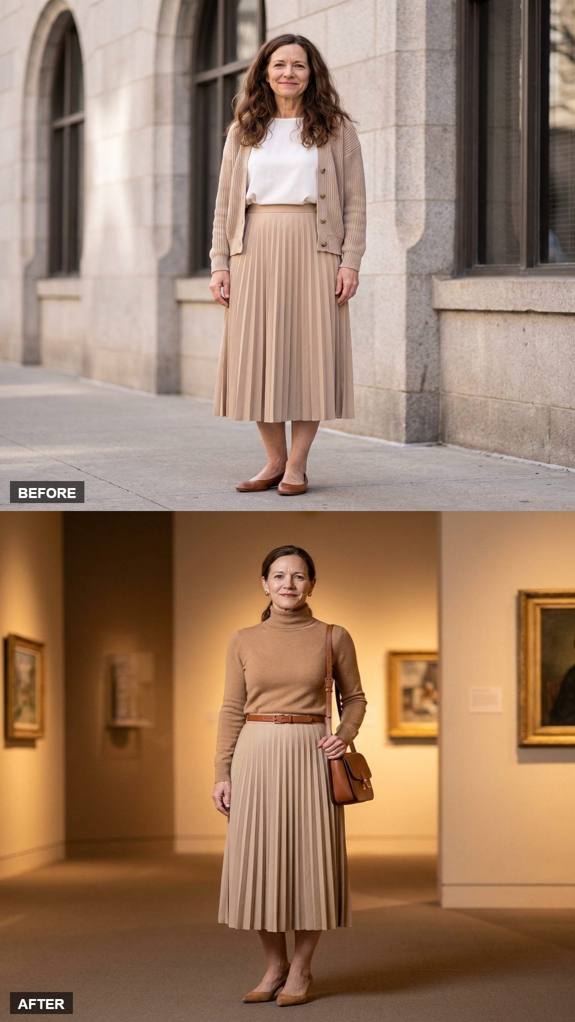 Quiet Luxury in Camel, Cashmere, and Suede