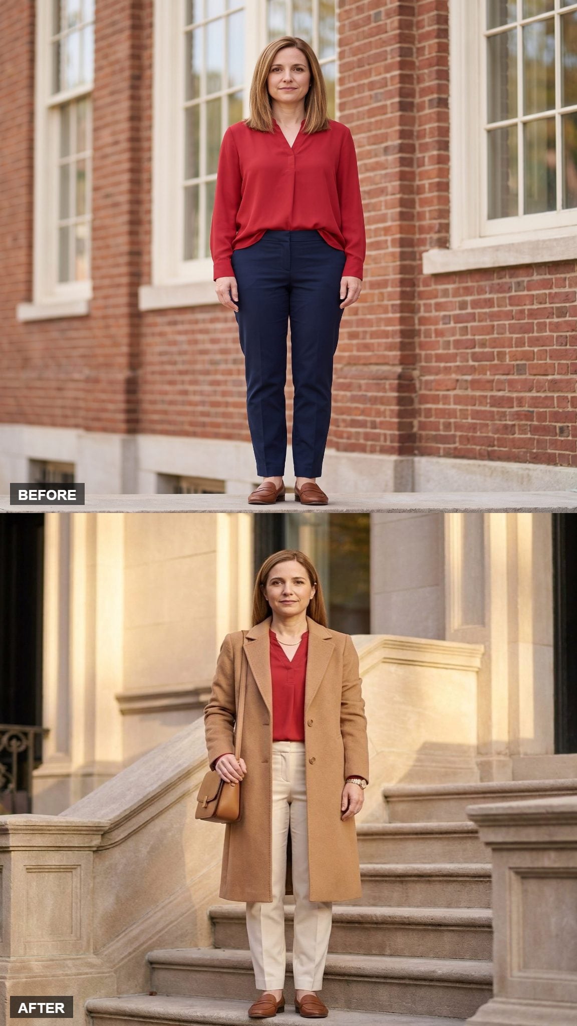 Quiet Luxury in Camel, Cream, and That Signature Red