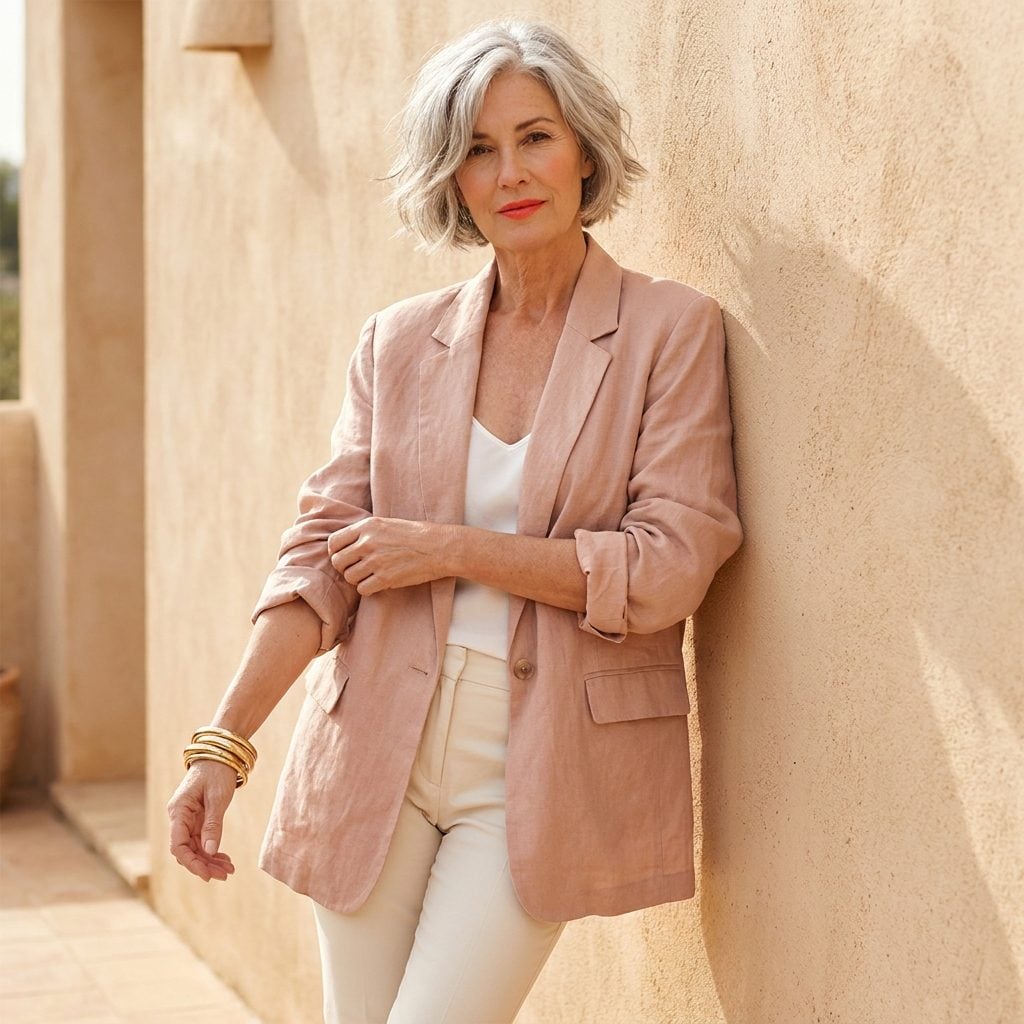 Rolled and Cuffed Sleeves Pushed to the Elbow