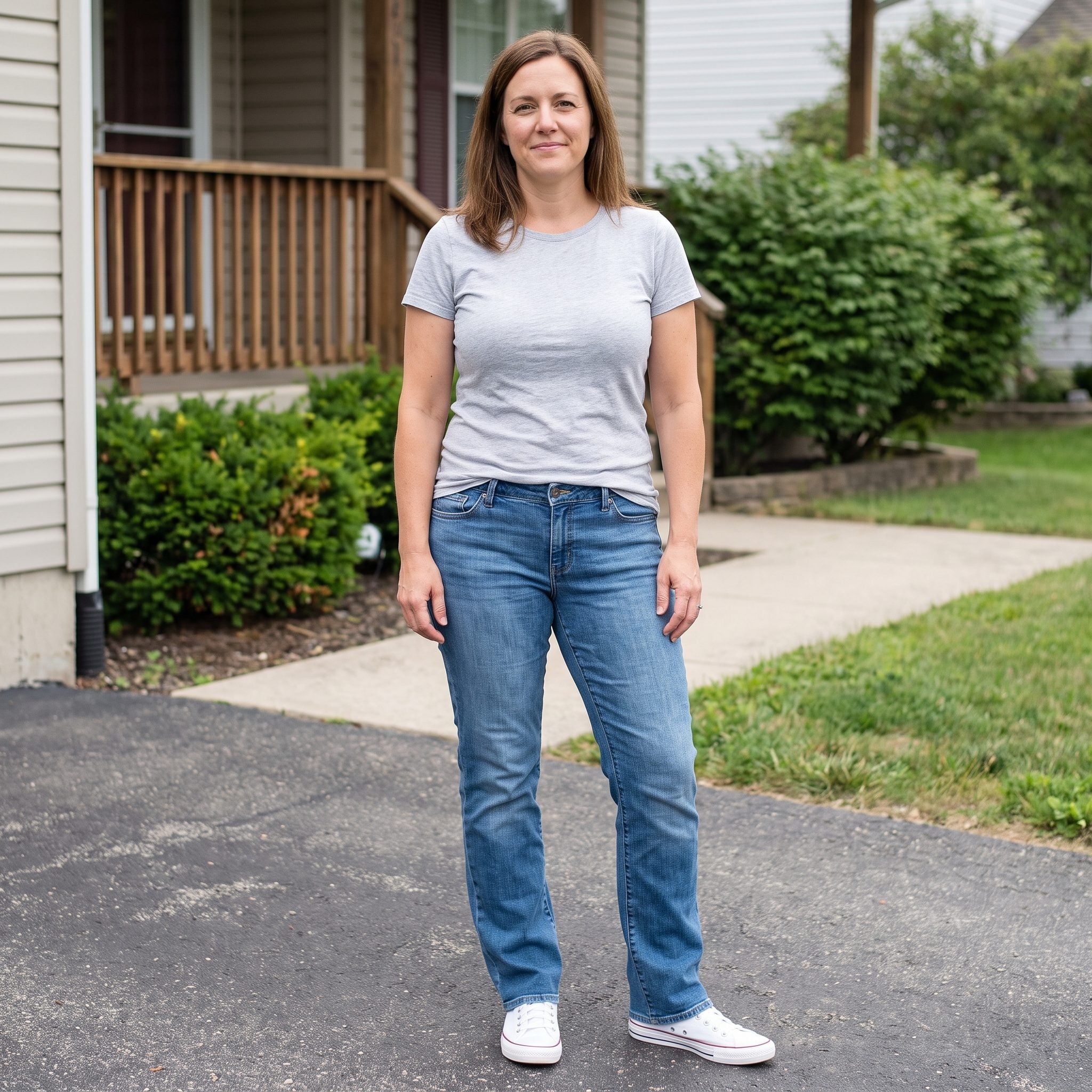 She Became Obsessed With Finding Jeans That Made Her Look Slimmer. These 27 Before-and-Afters Show Where She Landed - Before