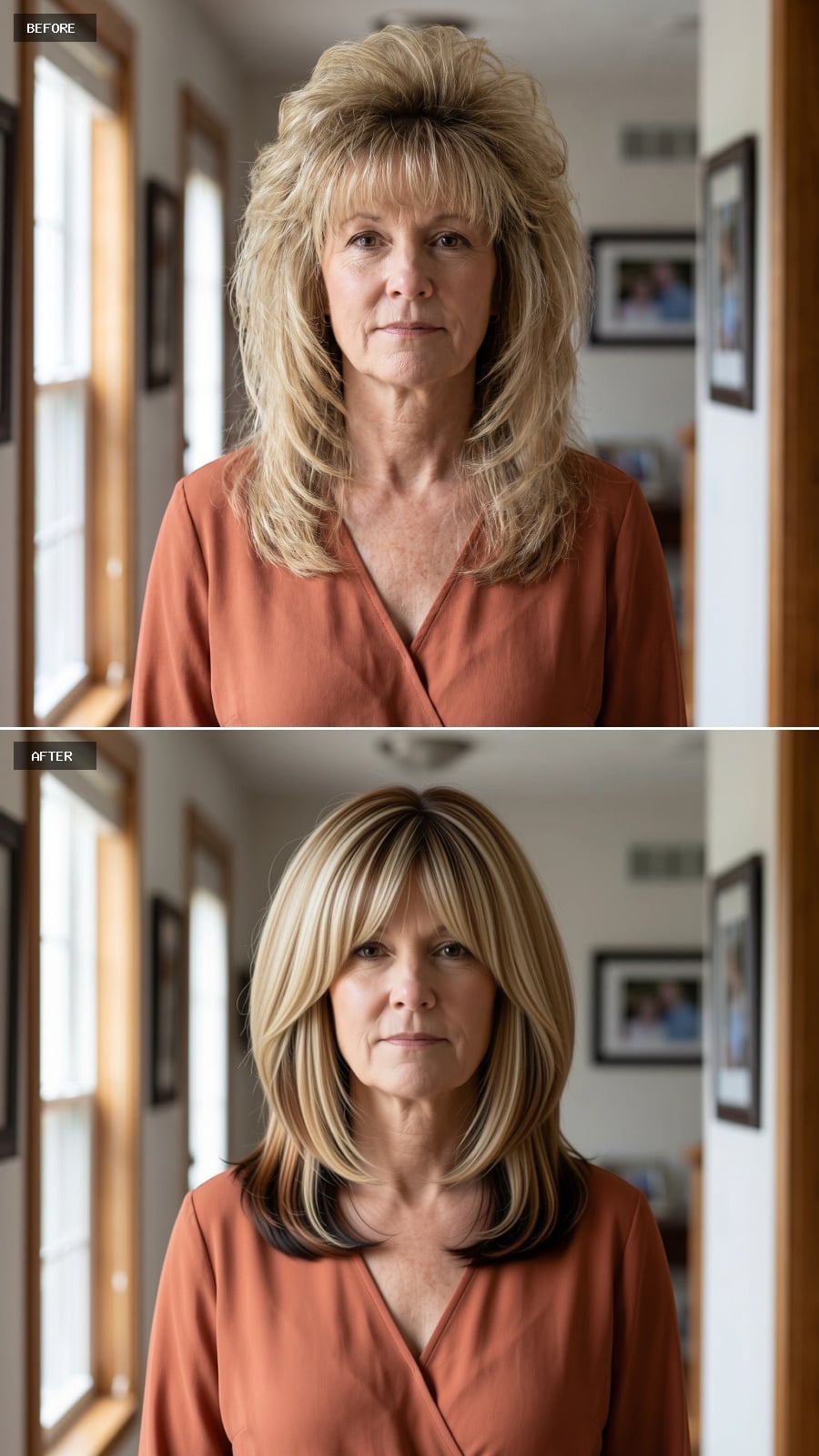 Blonde-and-Shadow Color Blocking Gives a Shoulder Cut More Edge