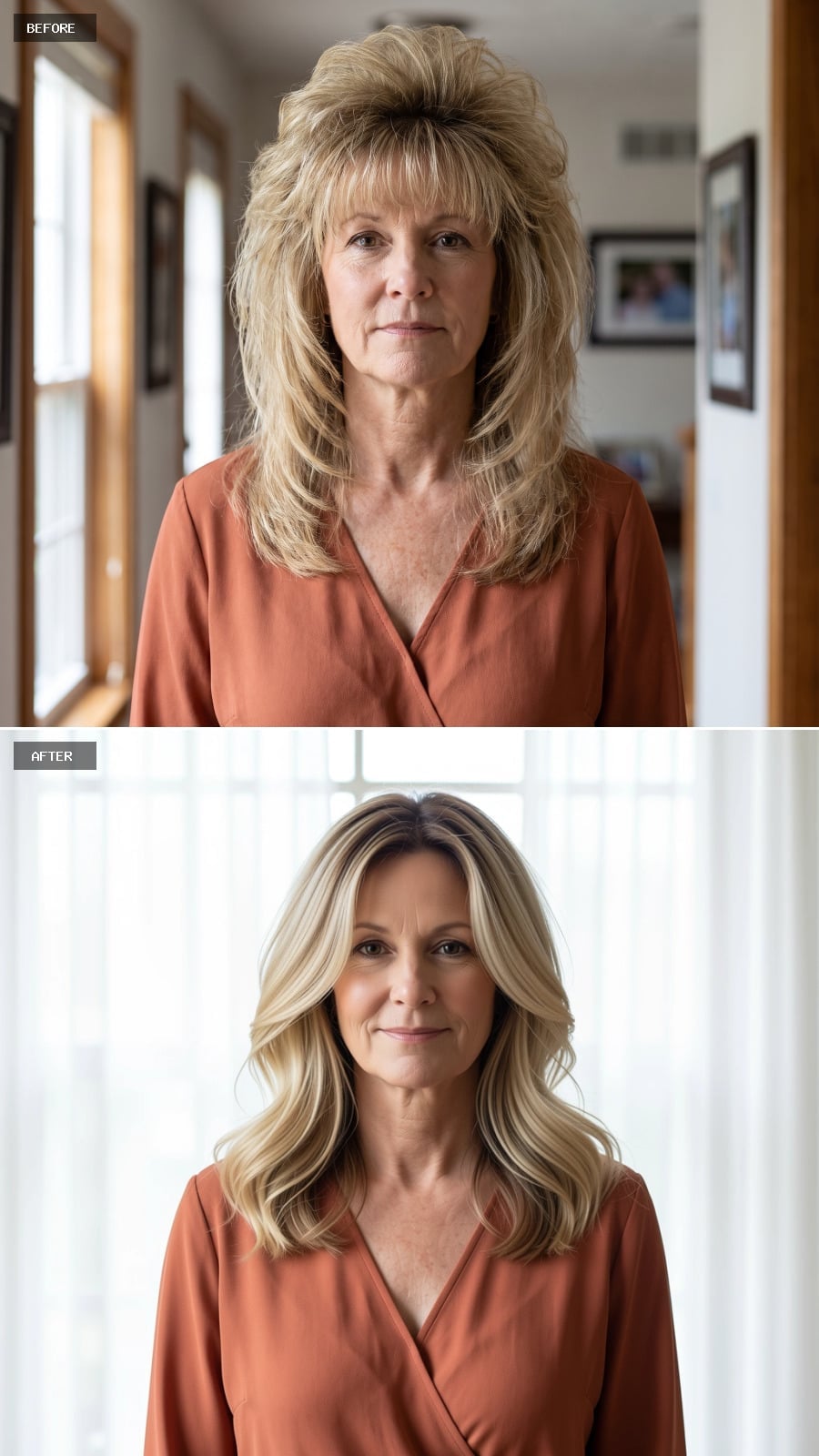 Blonde Highlights and Soft Waves Lighten the Shape Without Losing Depth