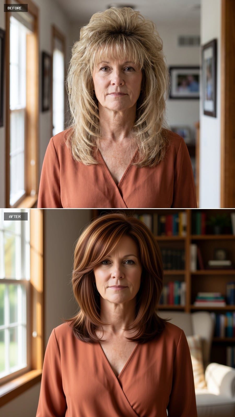 Copper-Kissed Layers and a Side Sweep That Quietly Reset Her Entire Look