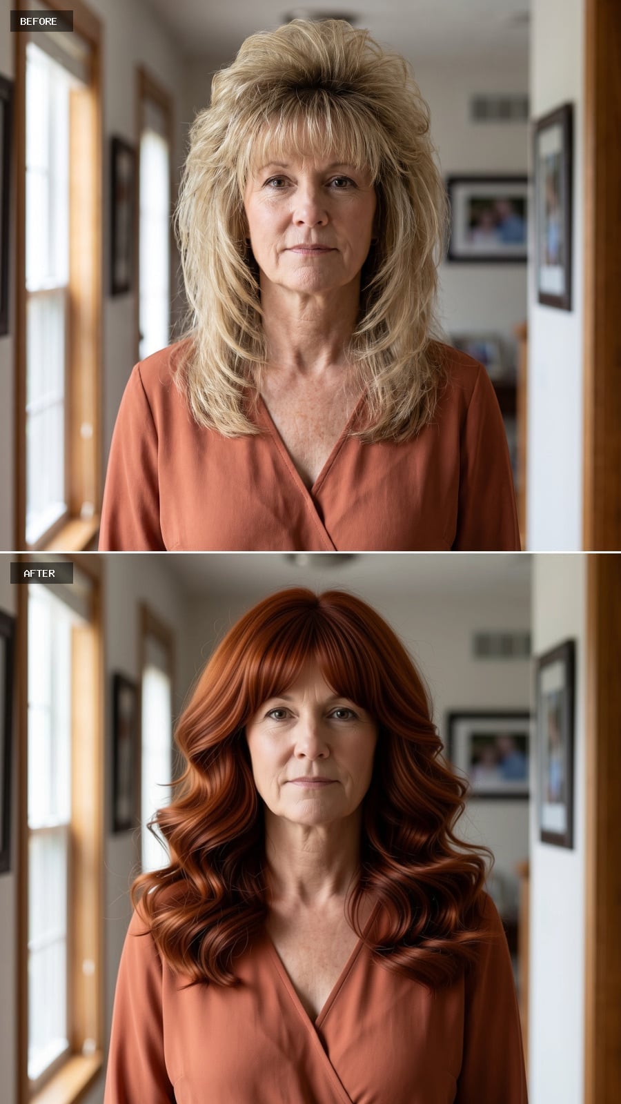 Copper Waves and a Full Fringe Give the Whole Cut More Presence