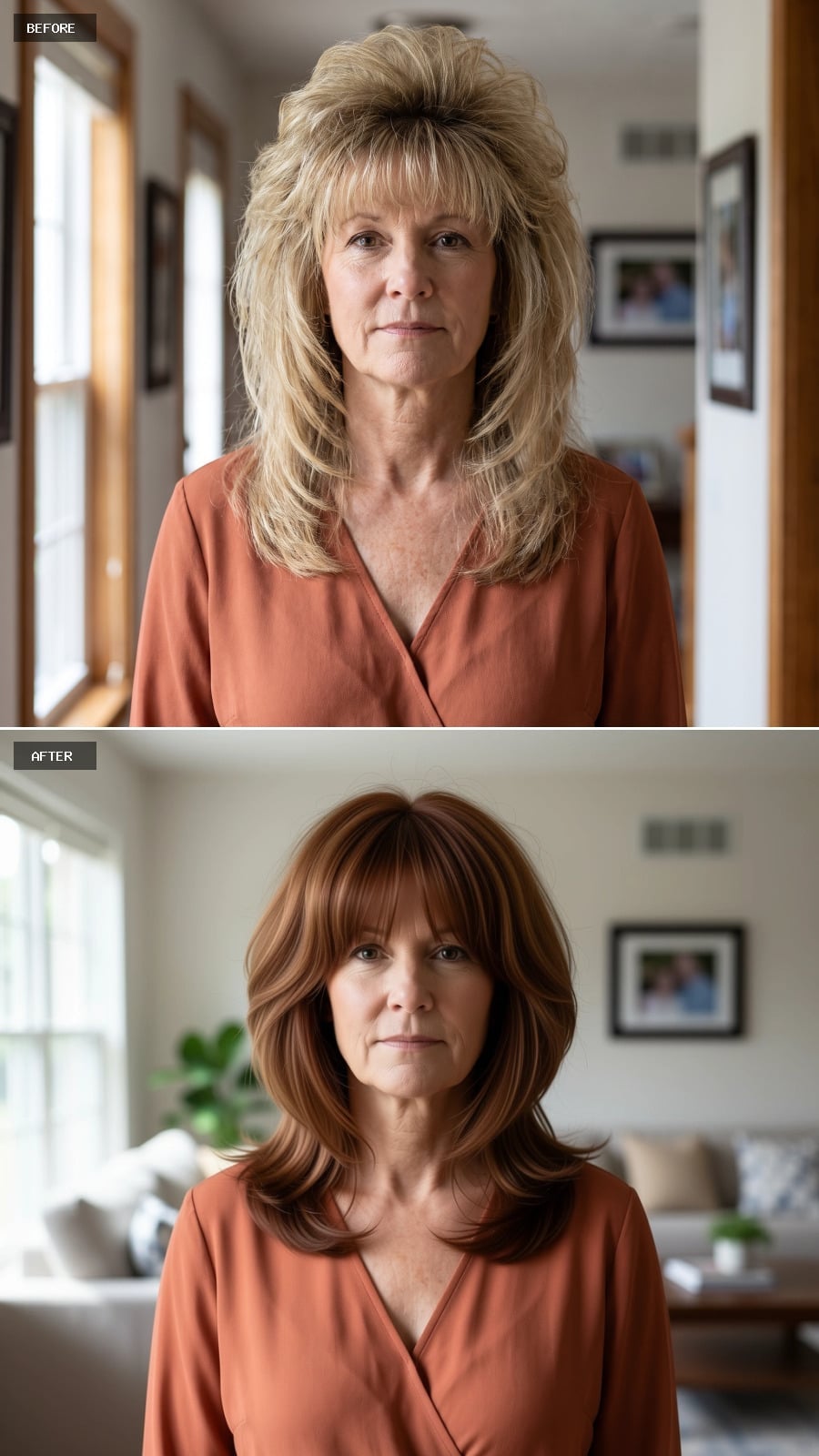 Medium-Length Brown Hair With Bangs That Actually Look Like a Decision