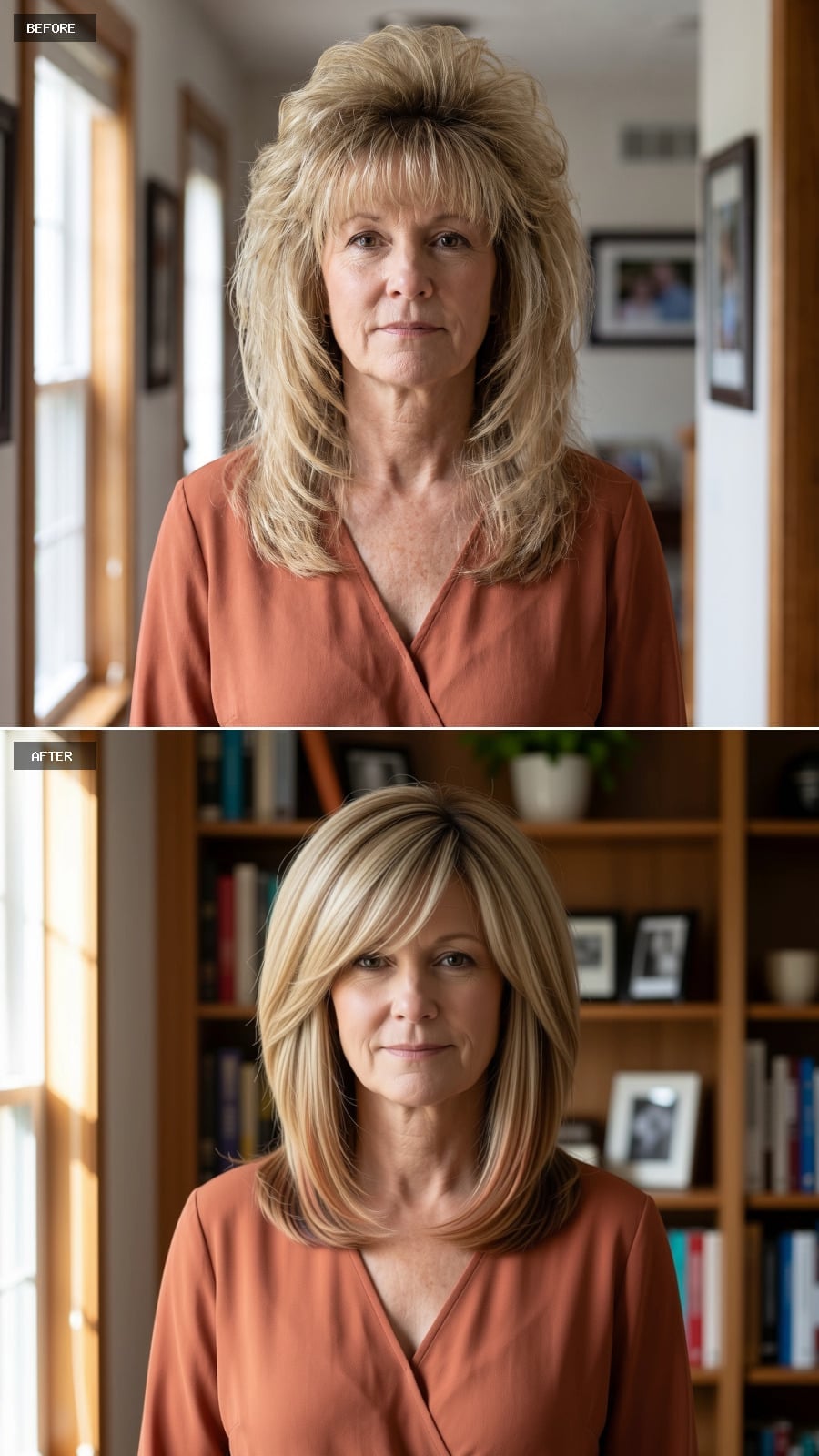 Sleek Blonde Layers Swept Forward Keep the Shape Light and Controlled
