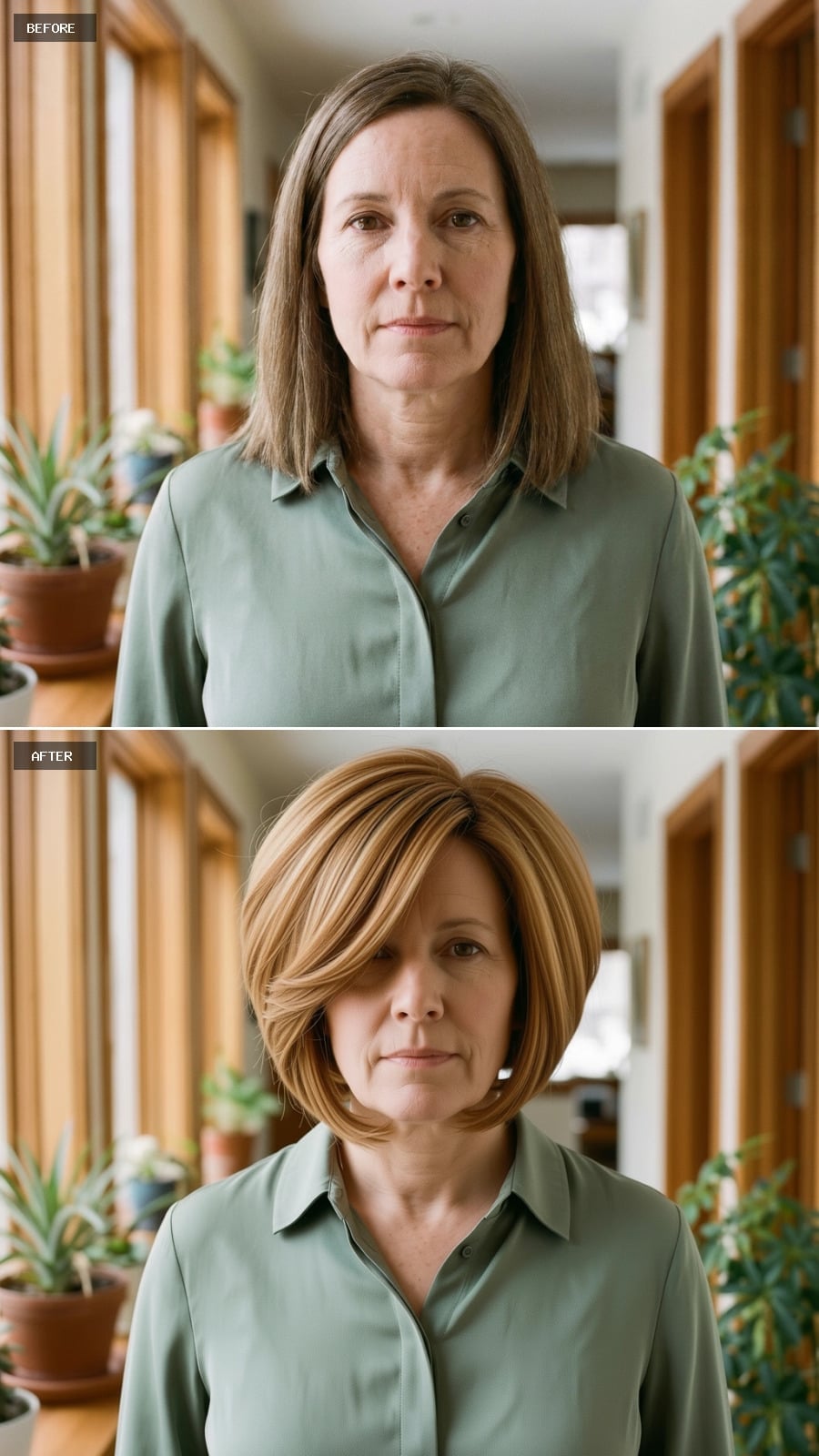 Caramel-Streaked Bob, Cut Short Enough That She Stopped Second-Guessing Everything