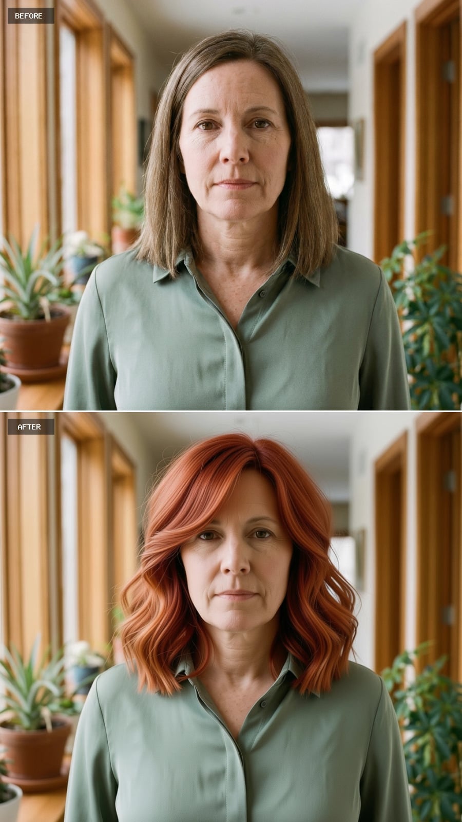 Copper Waves, Cut Loose, and Worn Like She Finally Had Permission