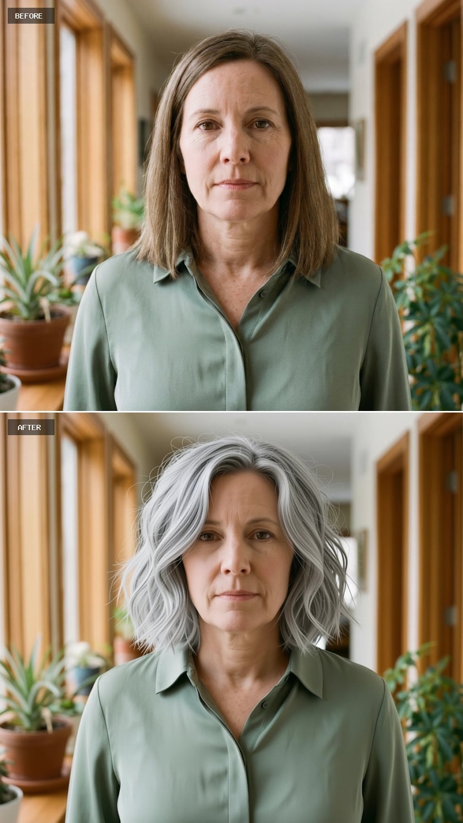 Gray, Wavy, and Cut Like She Finally Stopped Playing It Safe
