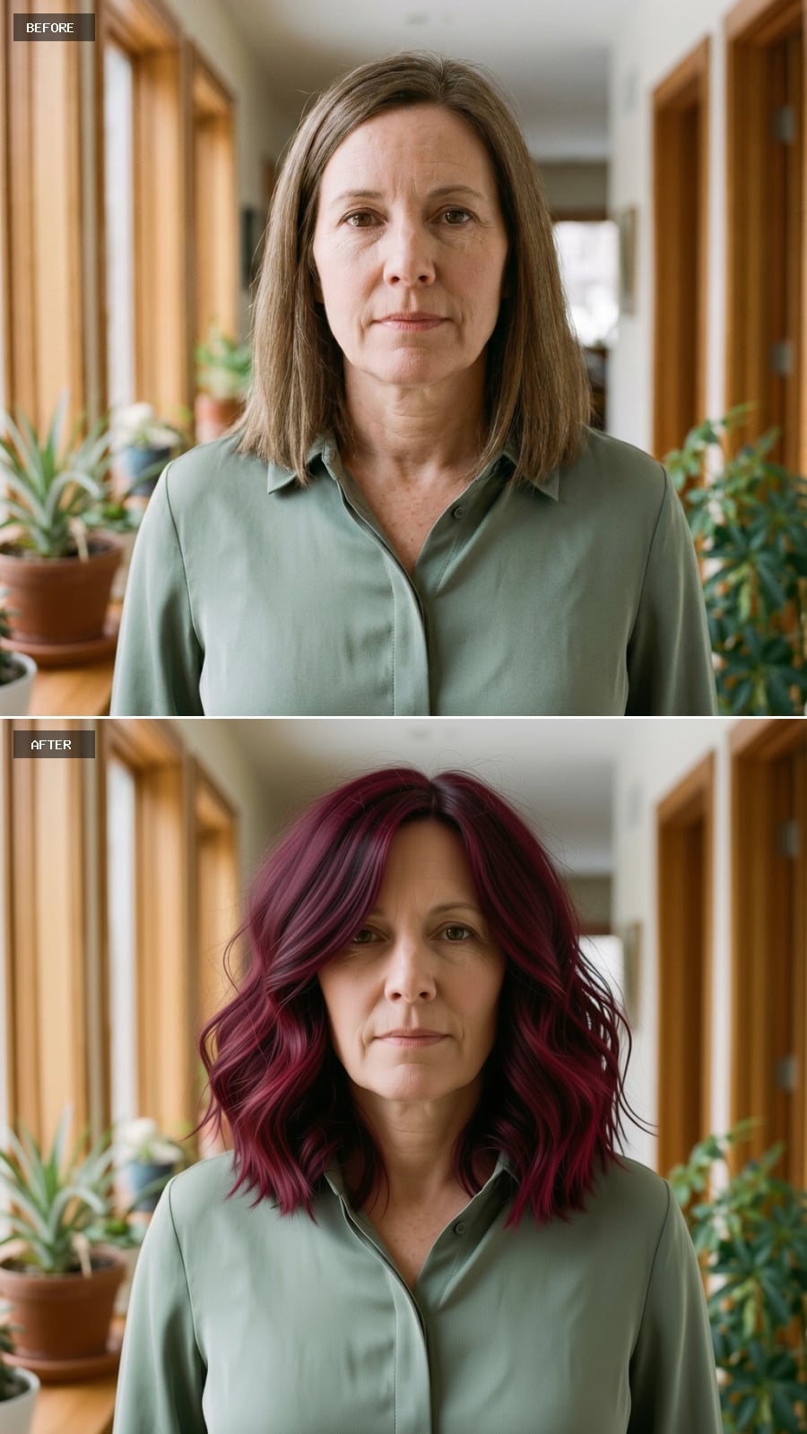 Magenta Hair at 50 Is Having a Moment, and She's Leading It