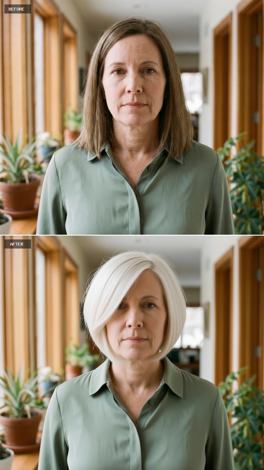 Platinum Bob, Cut Shorter at the Back, Worn Like She'd Already Made Up Her Mind