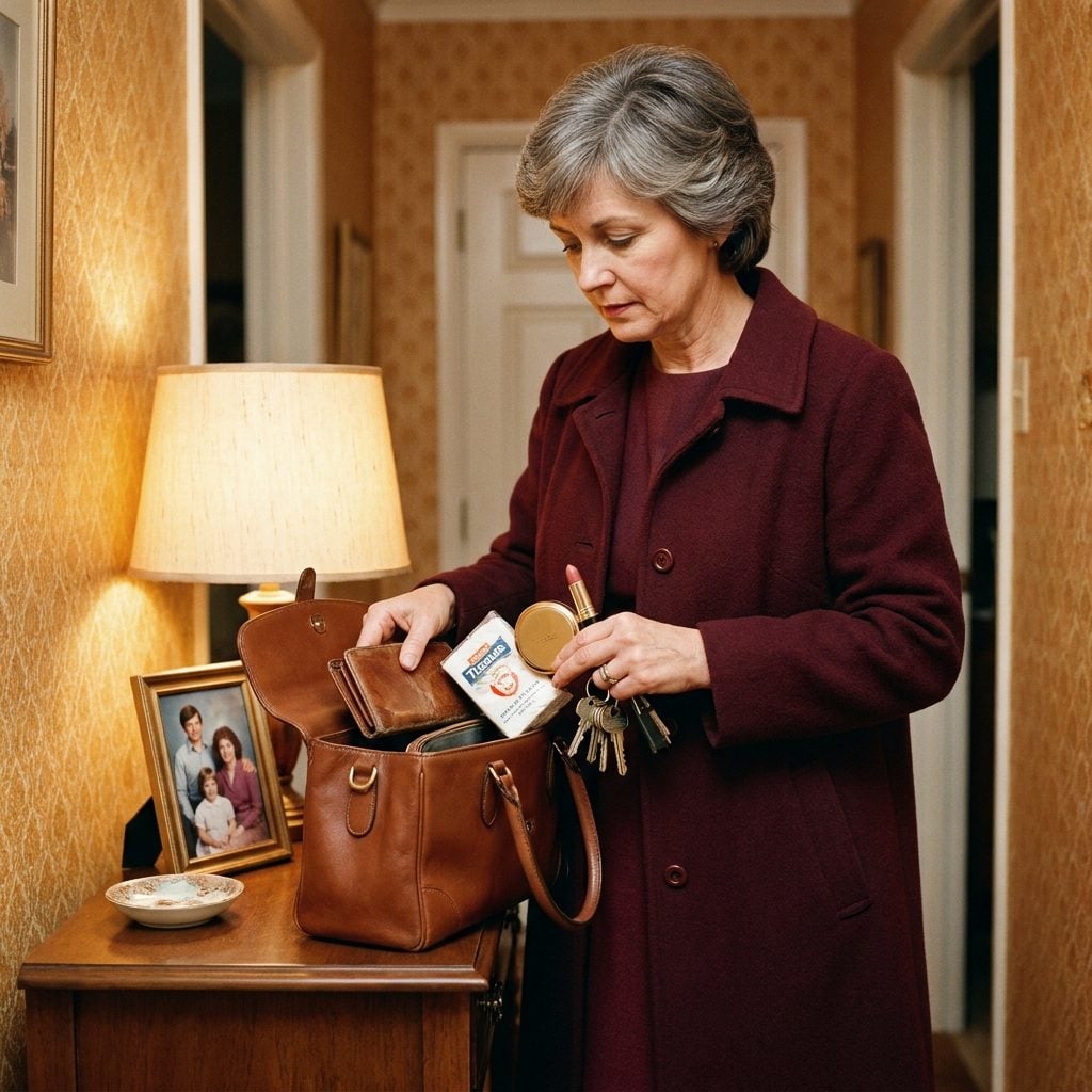 She Searched Her Handbag to Make Sure Everything Was There