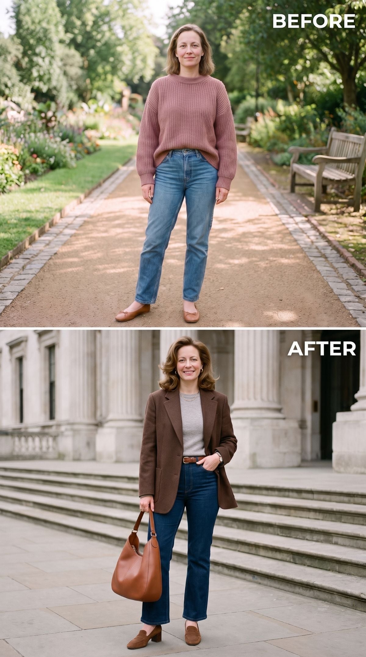 Blazer Over a Gray Tee, Dark Denim, and Why Layering Did What the Sweater Couldn't