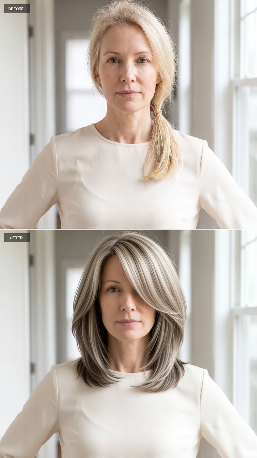 Ash-and-Silver Layers That Give Fine Hair an Actual Silhouette