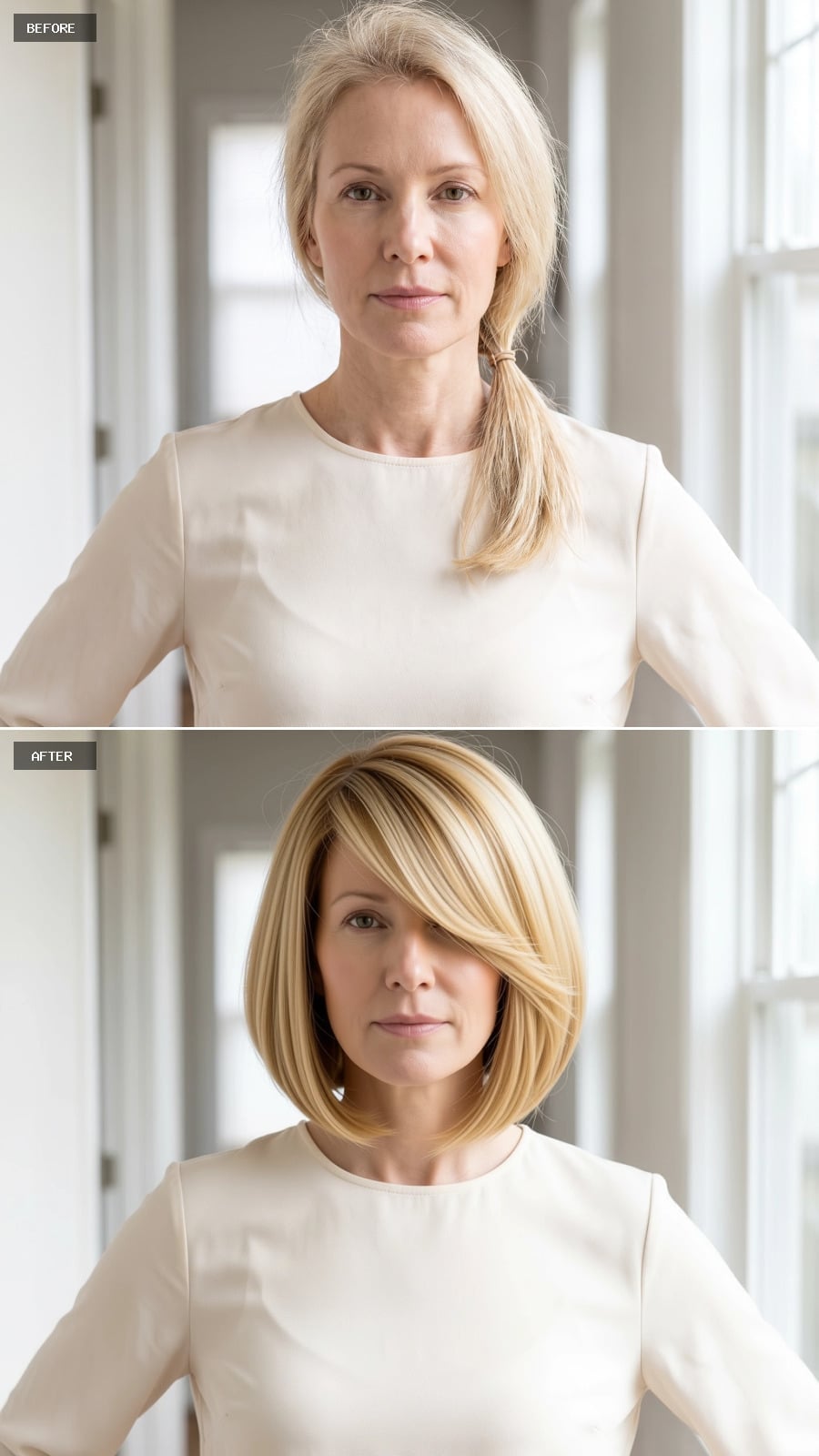 Blonde Bob With a Side Sweep That Fine Hair Has Actually Been Waiting For