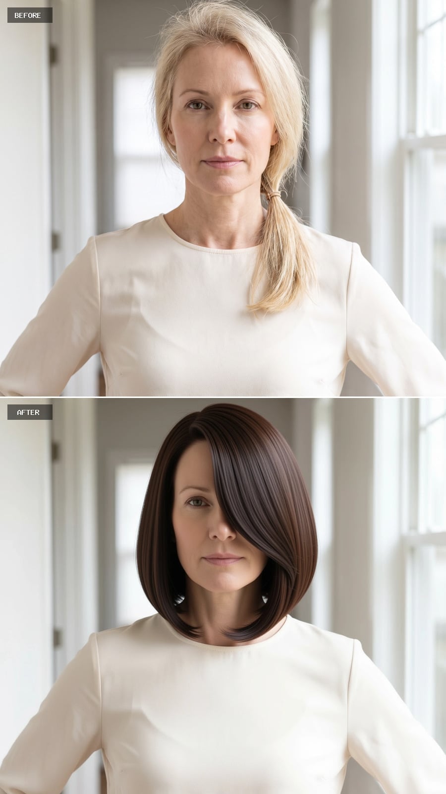 Bold Color Change, Bob Precision, and One Side Sweep Doing All the Work