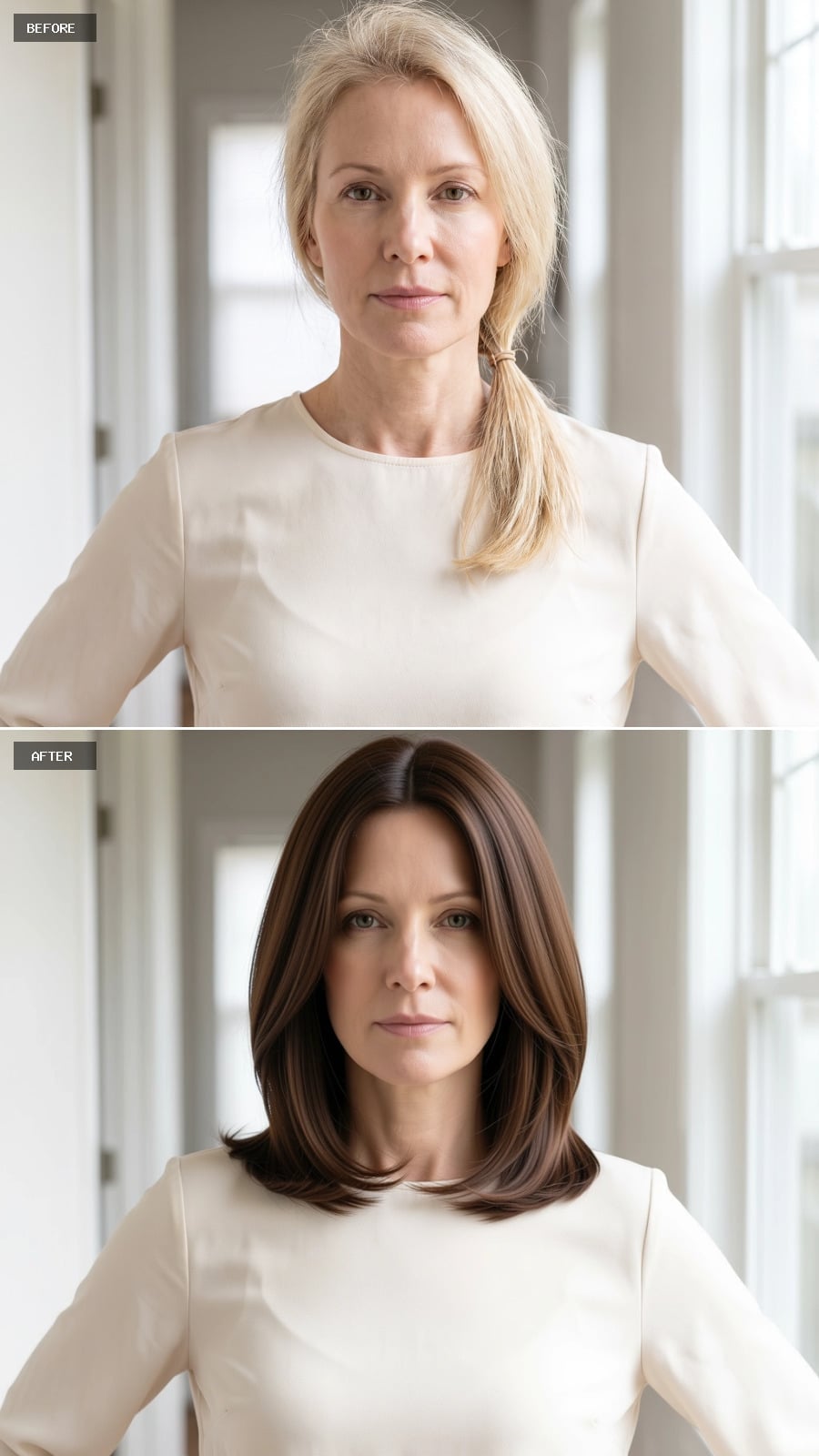 Brunette Lob With a Center Part That Makes Volume Look Inevitable