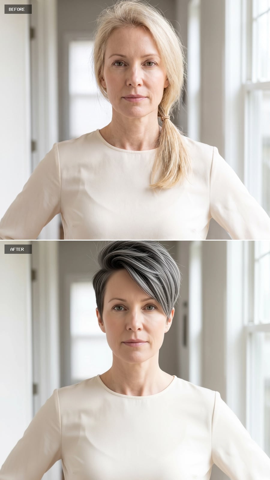 Gray Done Right: Short, Swept, and Seriously Full-Looking