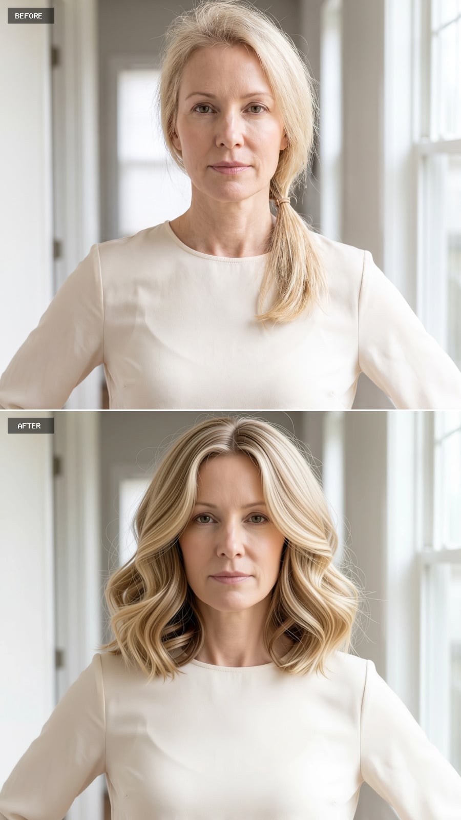 Voluminous Waves and a Color Refresh That Makes Fine Hair Forget Its Limits