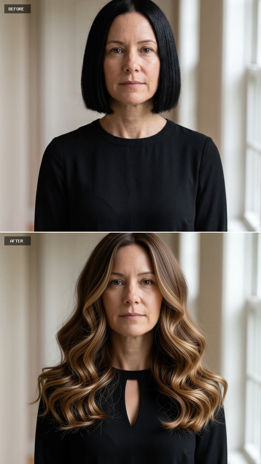 Balayage and Waves at 48: Why Volume Placed Here Changes the Face Shape
