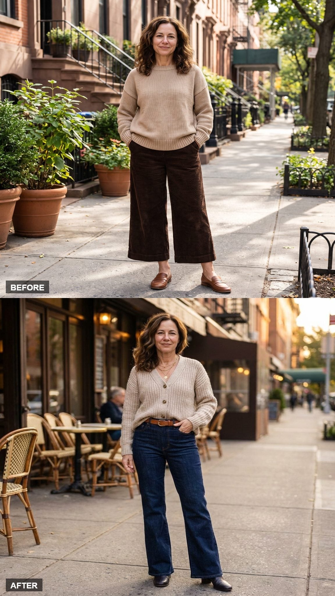 Dark Wash Bootcut Jeans Are the Shortcut She Didn't Know She Needed