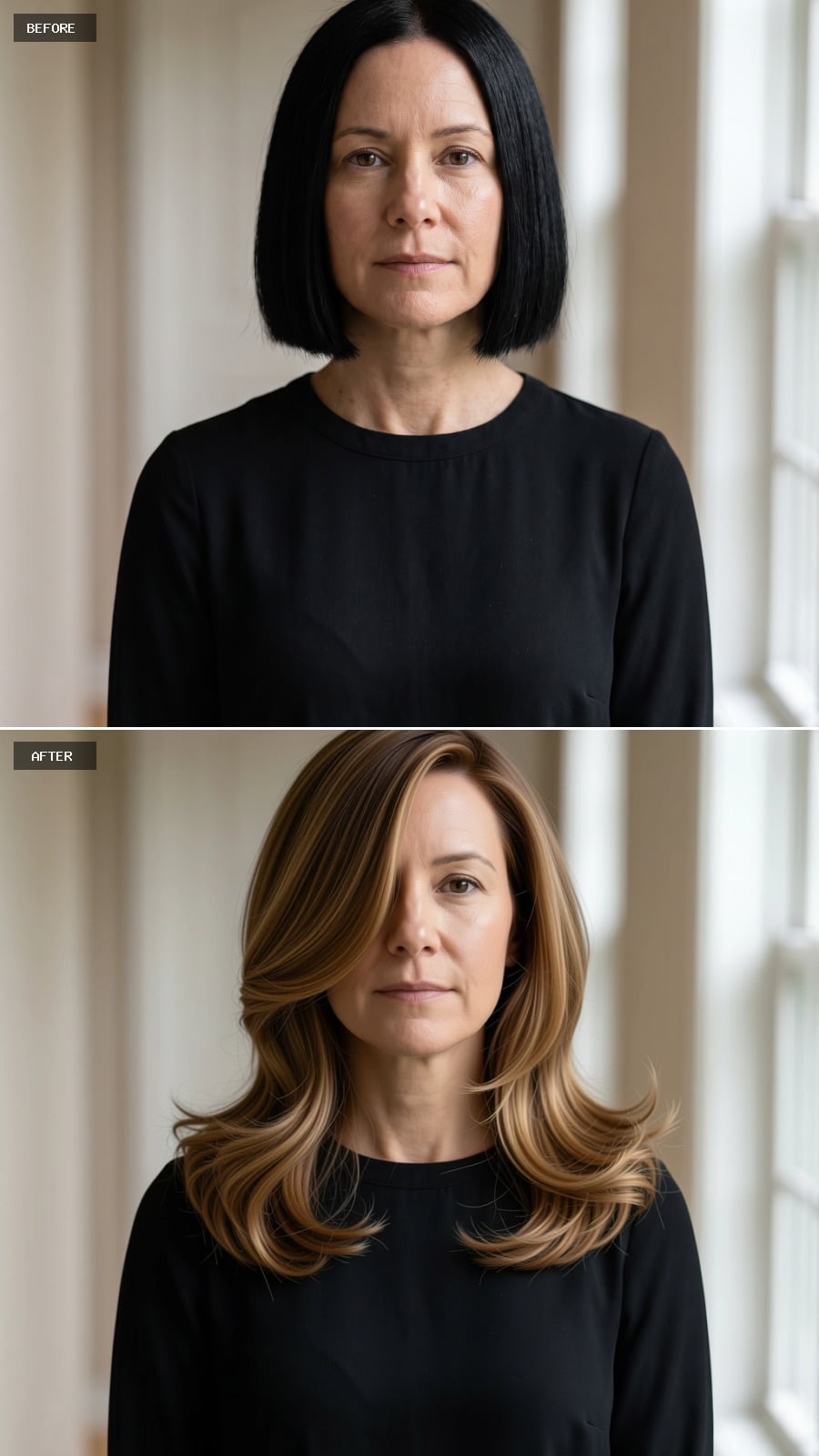 Honey Balayage and Shoulder Waves: Volume That Falls Where the Face Needs It Most