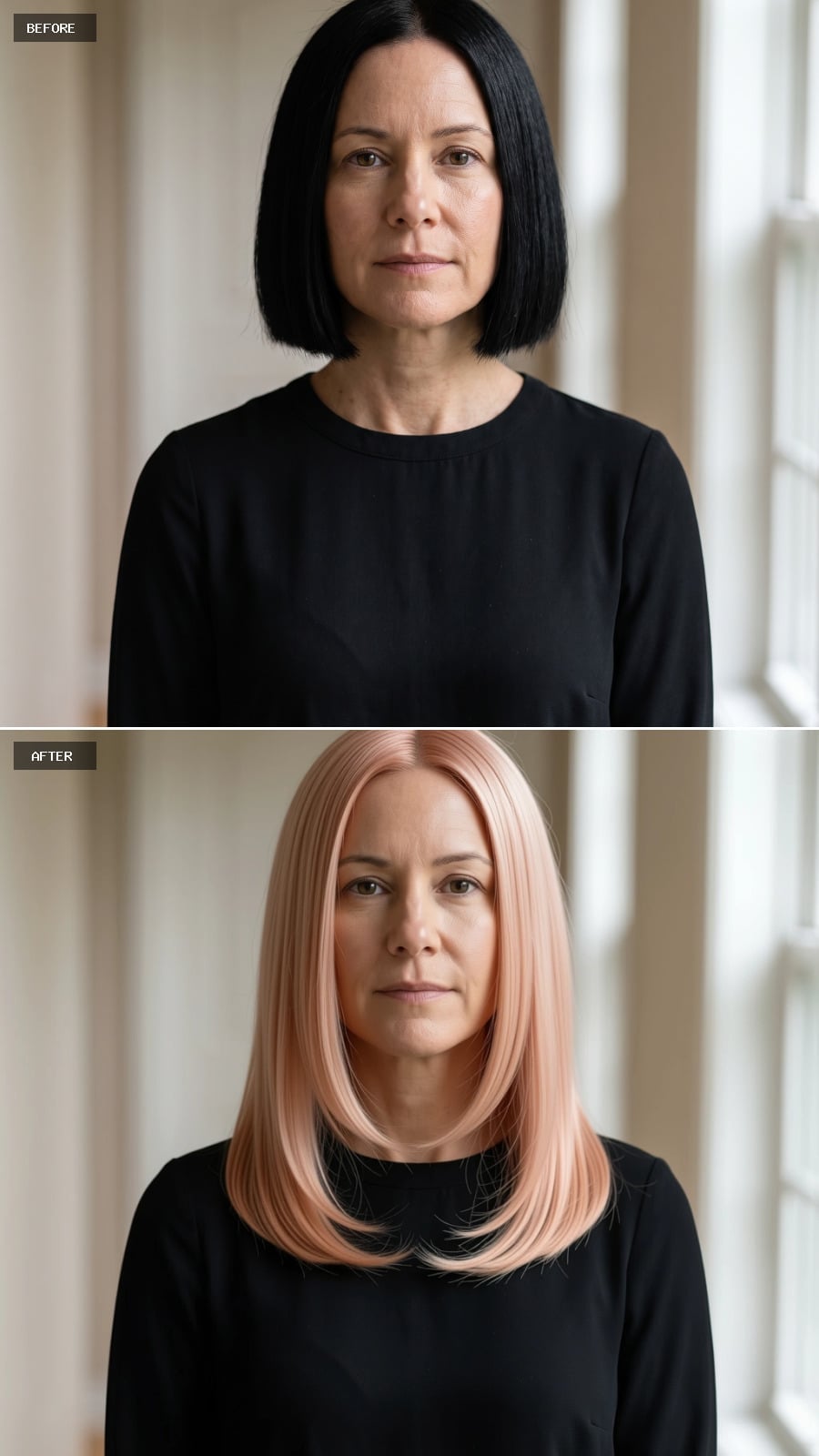 Peach-Pink and Longer: When a Single Color Choice Does the Face Work