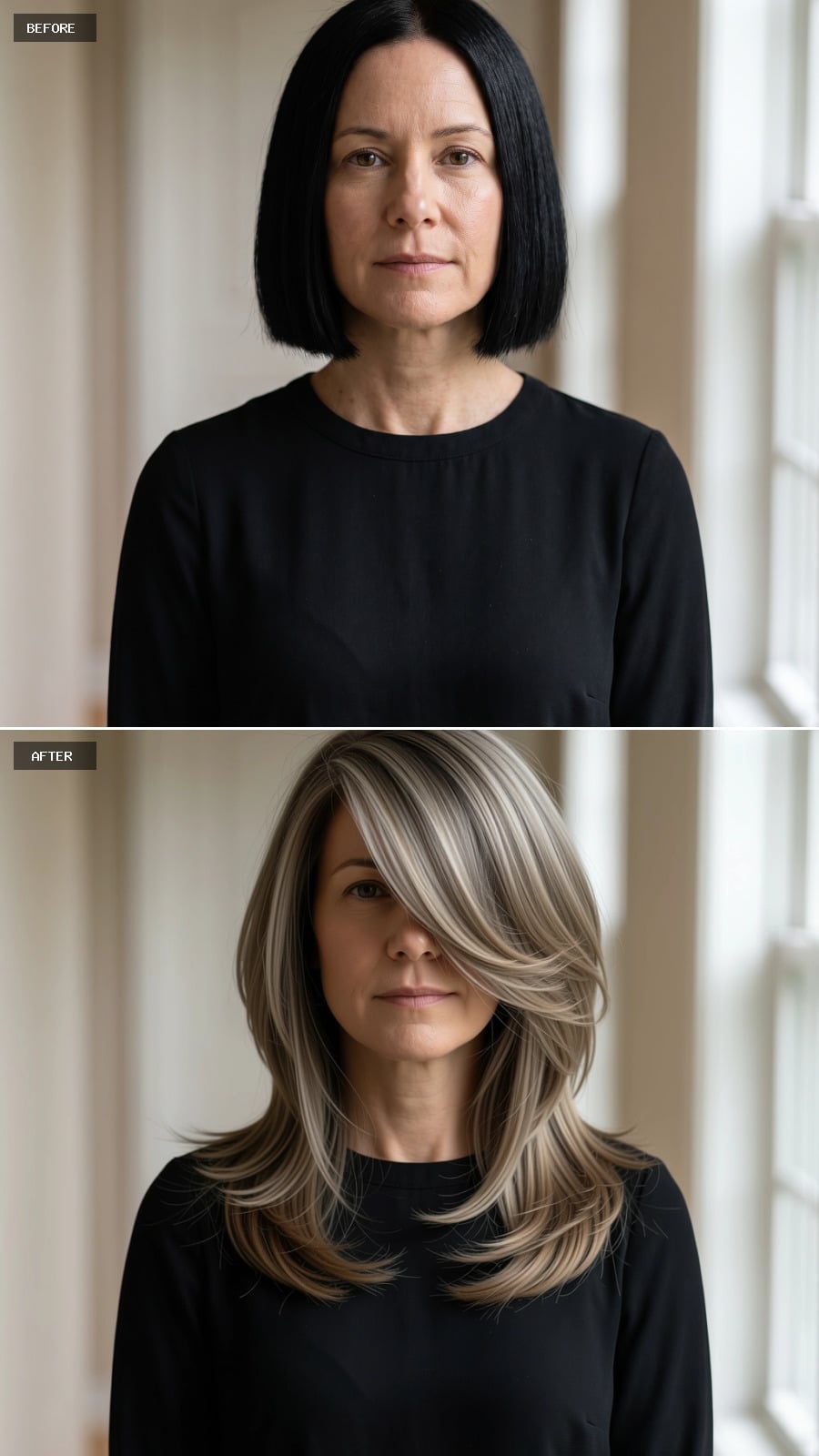 Platinum Highlights and a Side Sweep Do What a Single Color Never Could