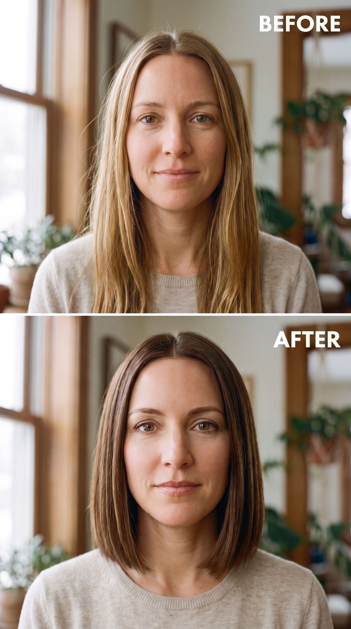 Blunt Bob, Brown Dye Job, and Her Neck Just Became a Non-Issue