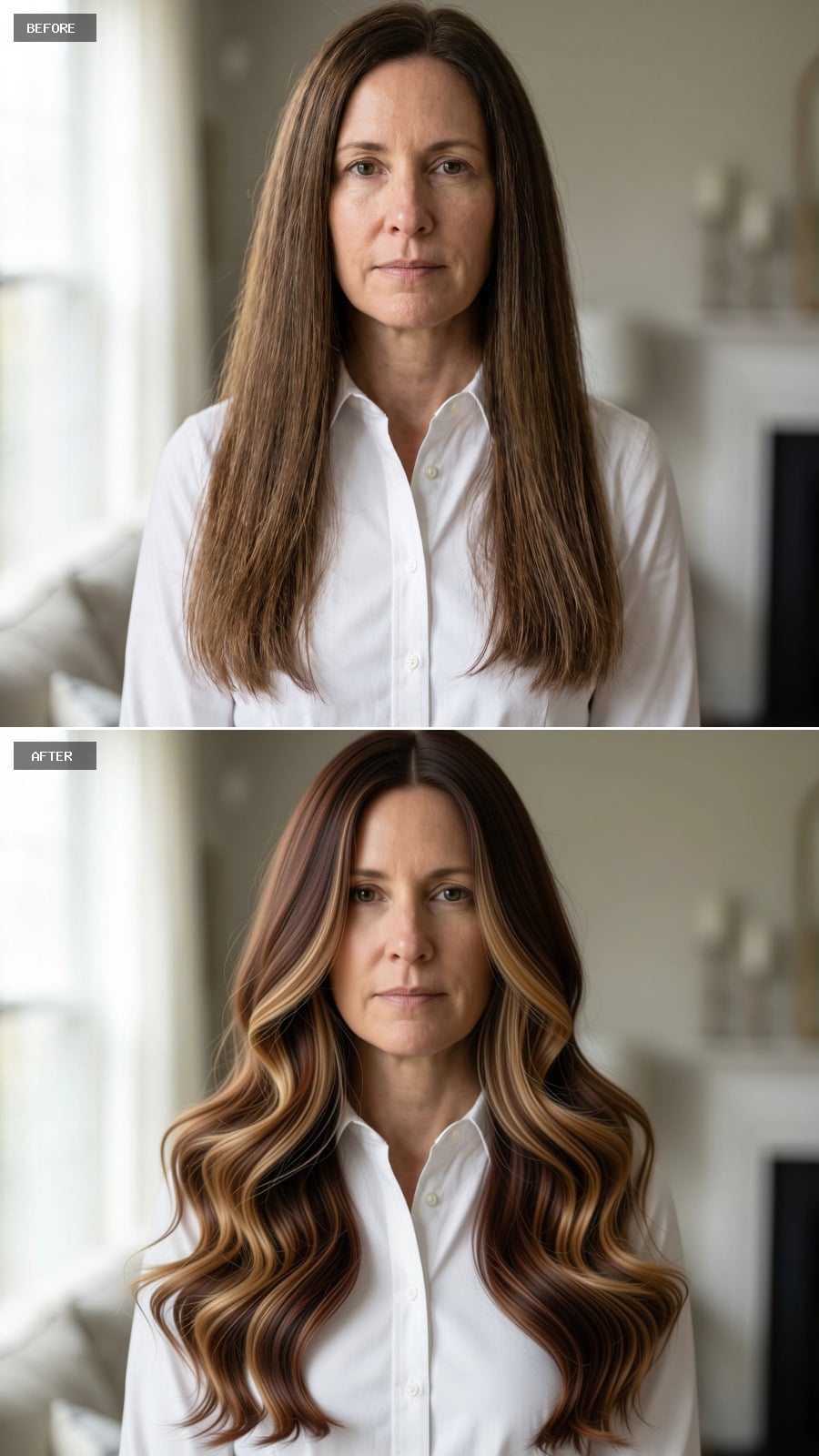 Balayage and Soft Curls Showed Her Exactly What Long Hair Could Do After 40