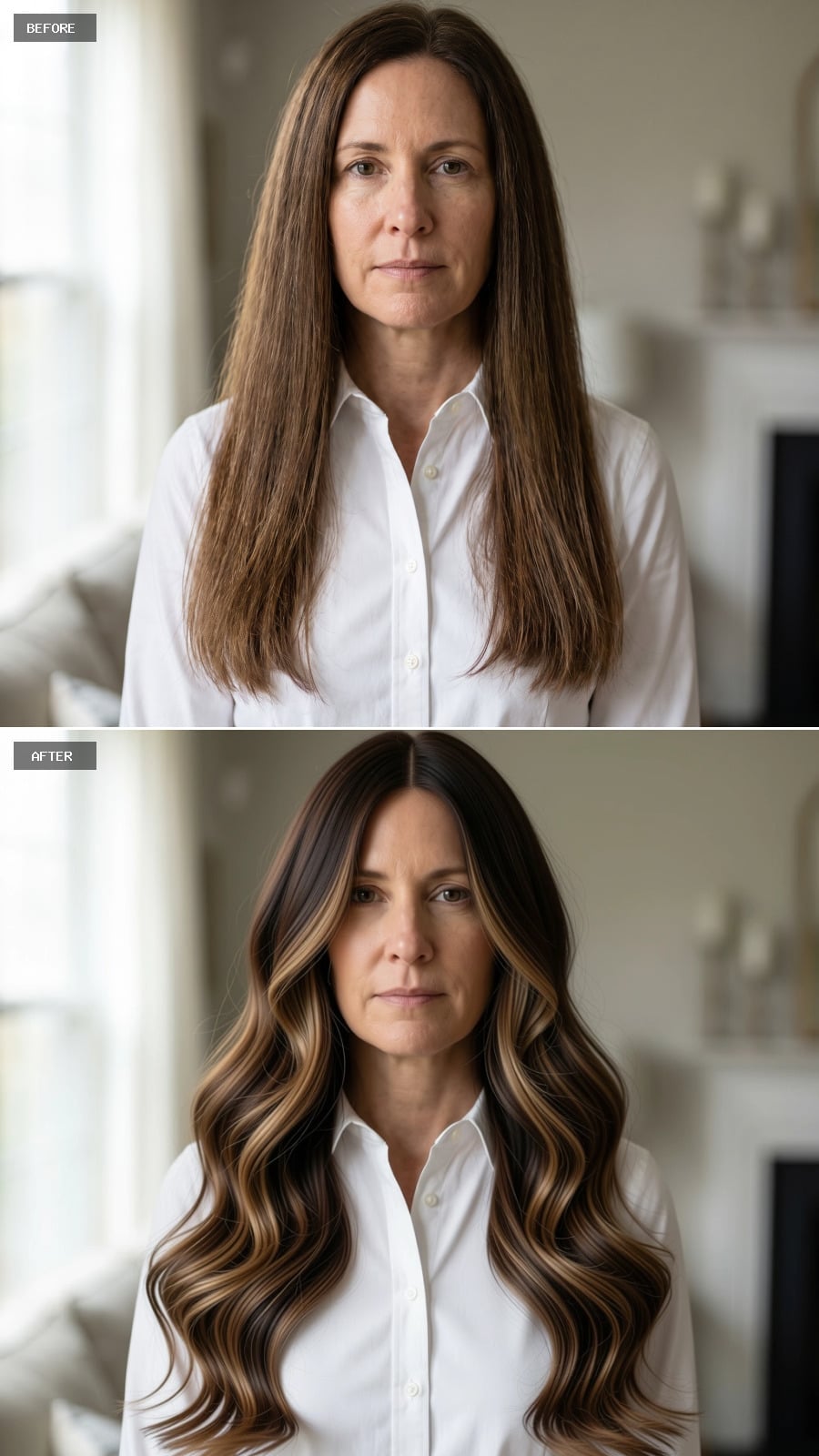 Dark Balayage and Body Waves Gave Her Length a Shape That Actually Works