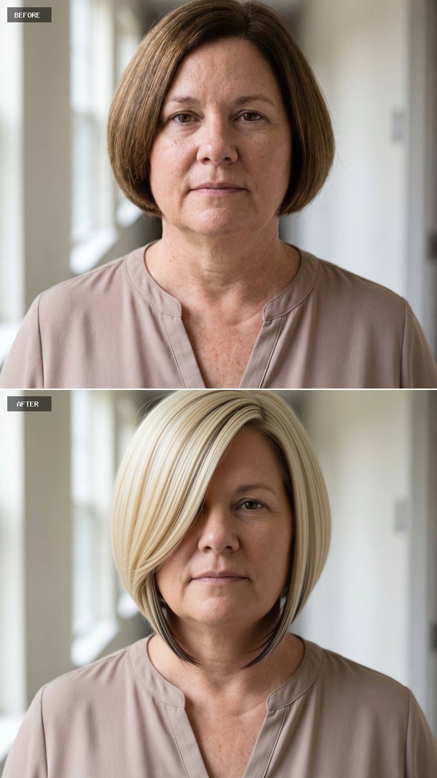 Blonde and Angled: How One Color Shift Does the Structural Work a Cut Can't Do Alone
