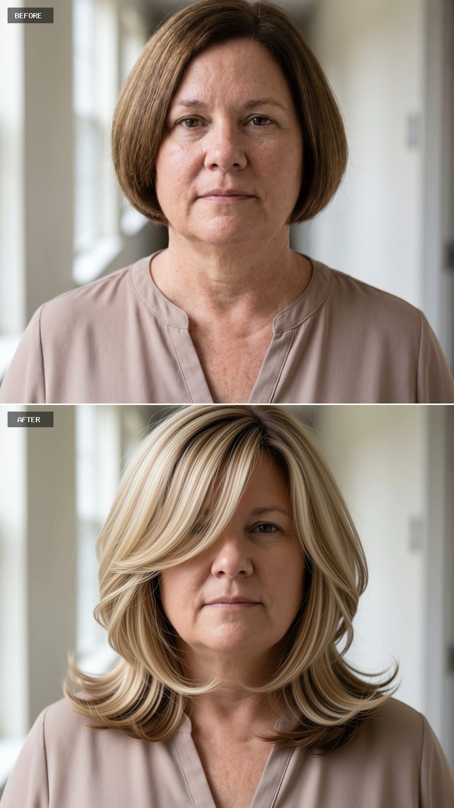 Blonde, Layered, and Longer: How a Color Shift Does Half the Slimming Work