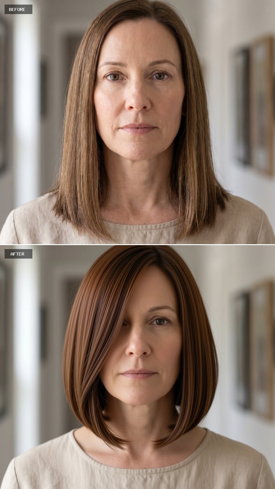 Cut Shorter, Swept Sideways, and Suddenly That Face Has a Whole New Silhouette