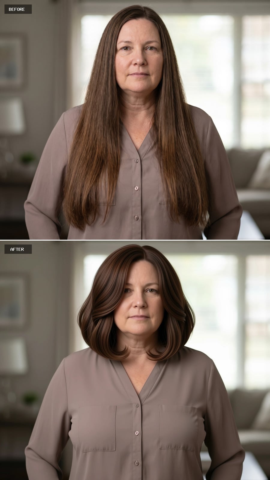 Shorter, Rounder Cut — Yet the Face Reads Longer. Here's Why.